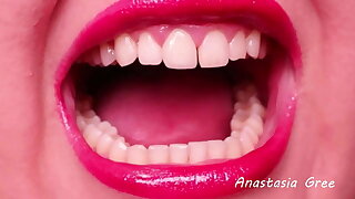 Enormously sharp teeth #3 – model Anastasia Gree